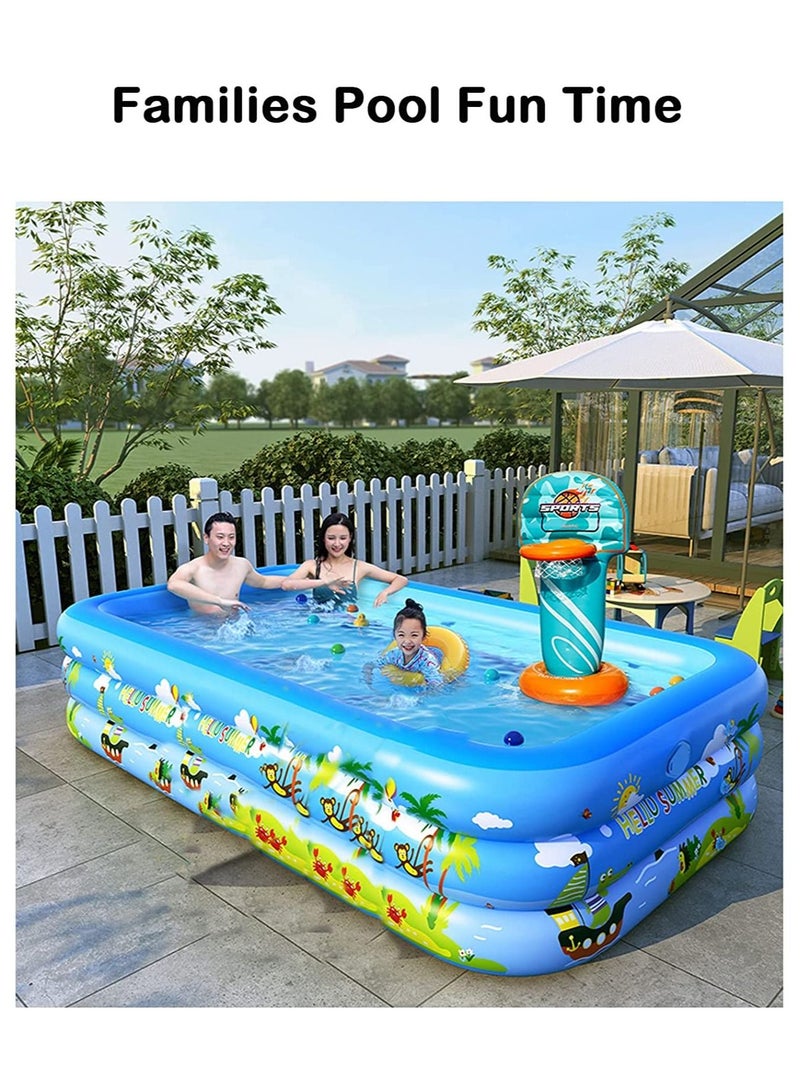 LIMOS Inflatable Large Swimming Pool for Adults and Kids Kiddie Pool Above Ground(4.2m) - Image 2