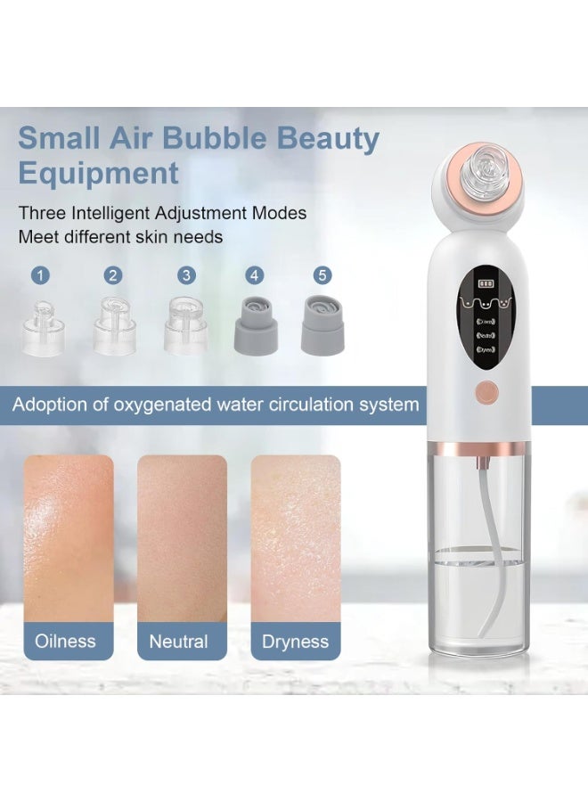Electric Facial Oil Suction & Pore Cleaner Device, Blackhead Remover with Mini Water Bubble System, USB Rechargeable Deep Pore Cleaning Tool with Multiple Modes and Suction Heads - Image 2