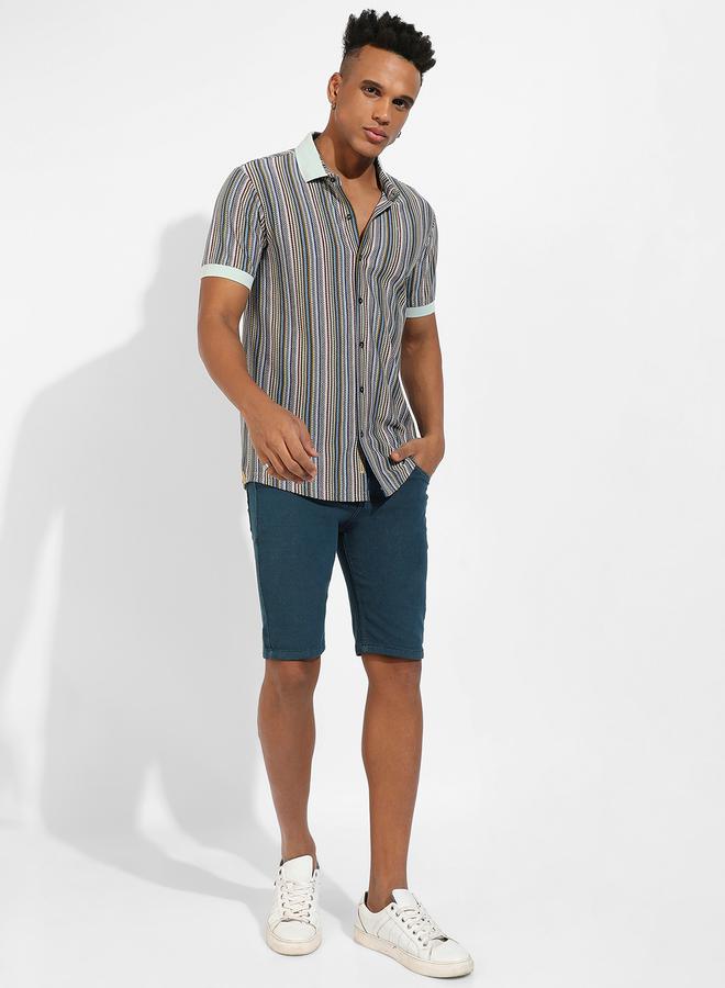 كامبوس سوترا قميص كامبس سوترا محبوك بأزرار متباينة - Image 4