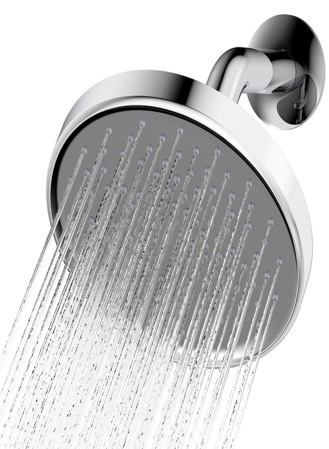 GAOMON Shower Head High Pressure Rain Shower Heads with 360°Adjustable Angles, Anti-Clogging Silicone Nozzles, Luxury Bathroom Showerheads Waterfall Showerhead(Chrome, 6 Inch Round,2.5 GPM) - Image 2