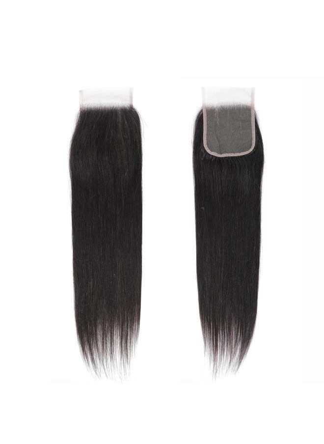 Tendresse - Straight Closure 4X4 Lace Closure Brazilian 10A Virgin Human Hair Lace Closure with Baby Hair Natural Color(22 inch) - Image 1