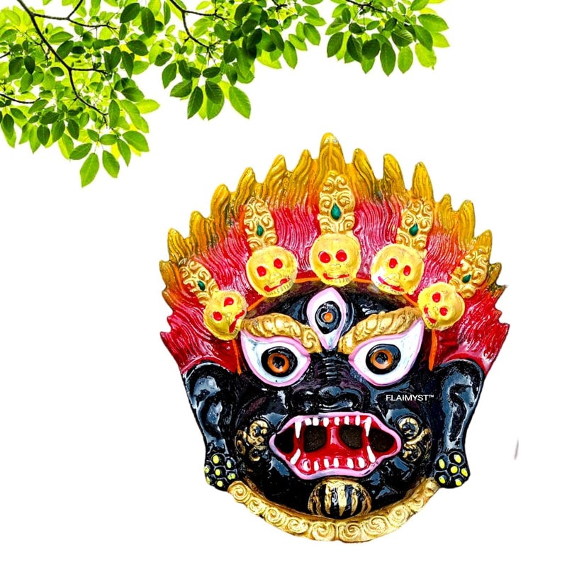 FLAIMYST Kirtimukha for Home Door In Aluminium Metal | Kirtimukha Wall Hanging for Home Decor | Nazar Battu for Home Entrance - Image 1