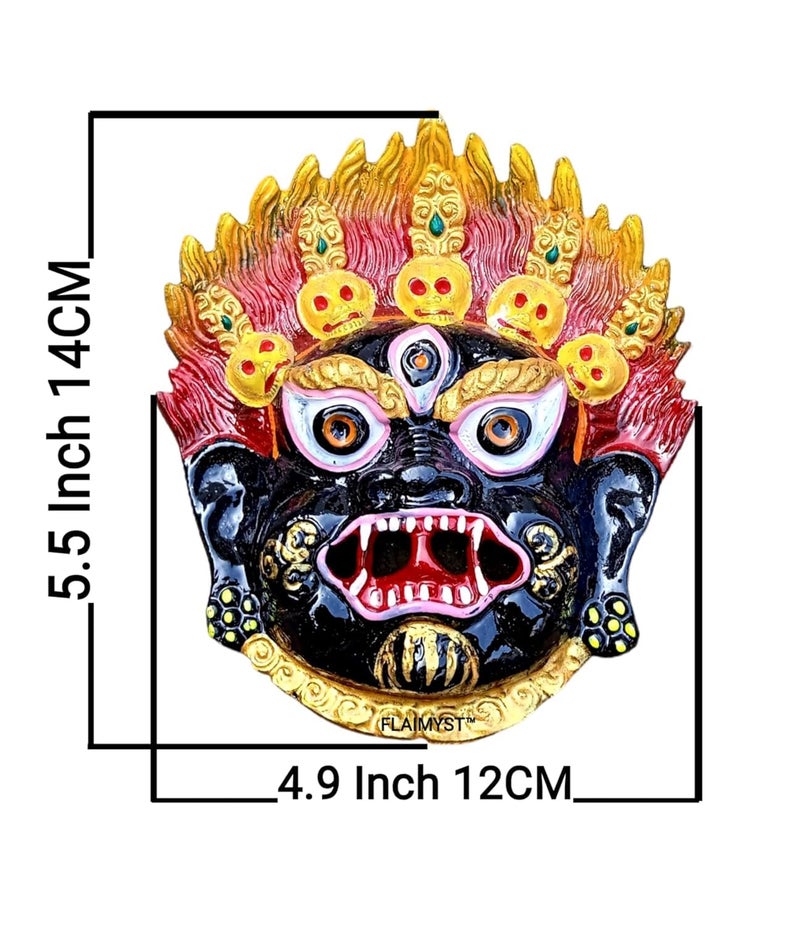 FLAIMYST Kirtimukha for Home Door In Aluminium Metal | Kirtimukha Wall Hanging for Home Decor | Nazar Battu for Home Entrance - Image 2