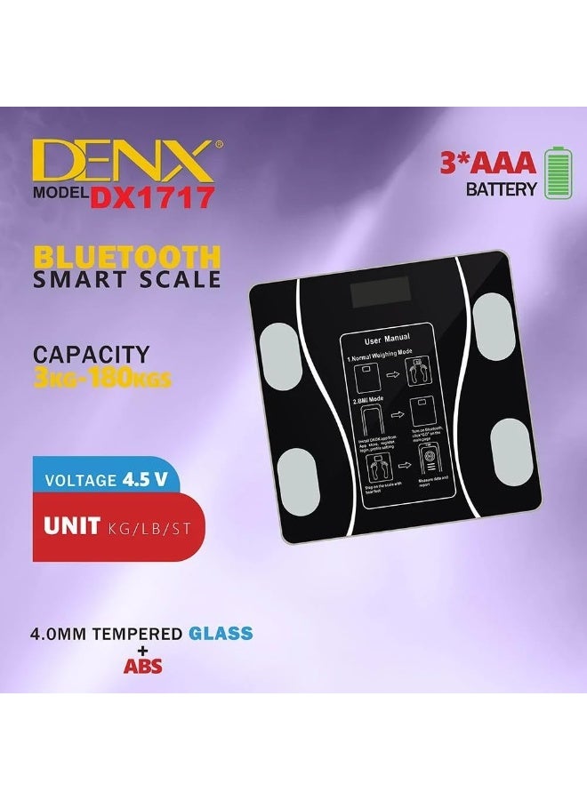 دينكس ميزان ذكي لقياس الوزن  يعمل بالبلوتوث من دينكس DX1717 - Image 1