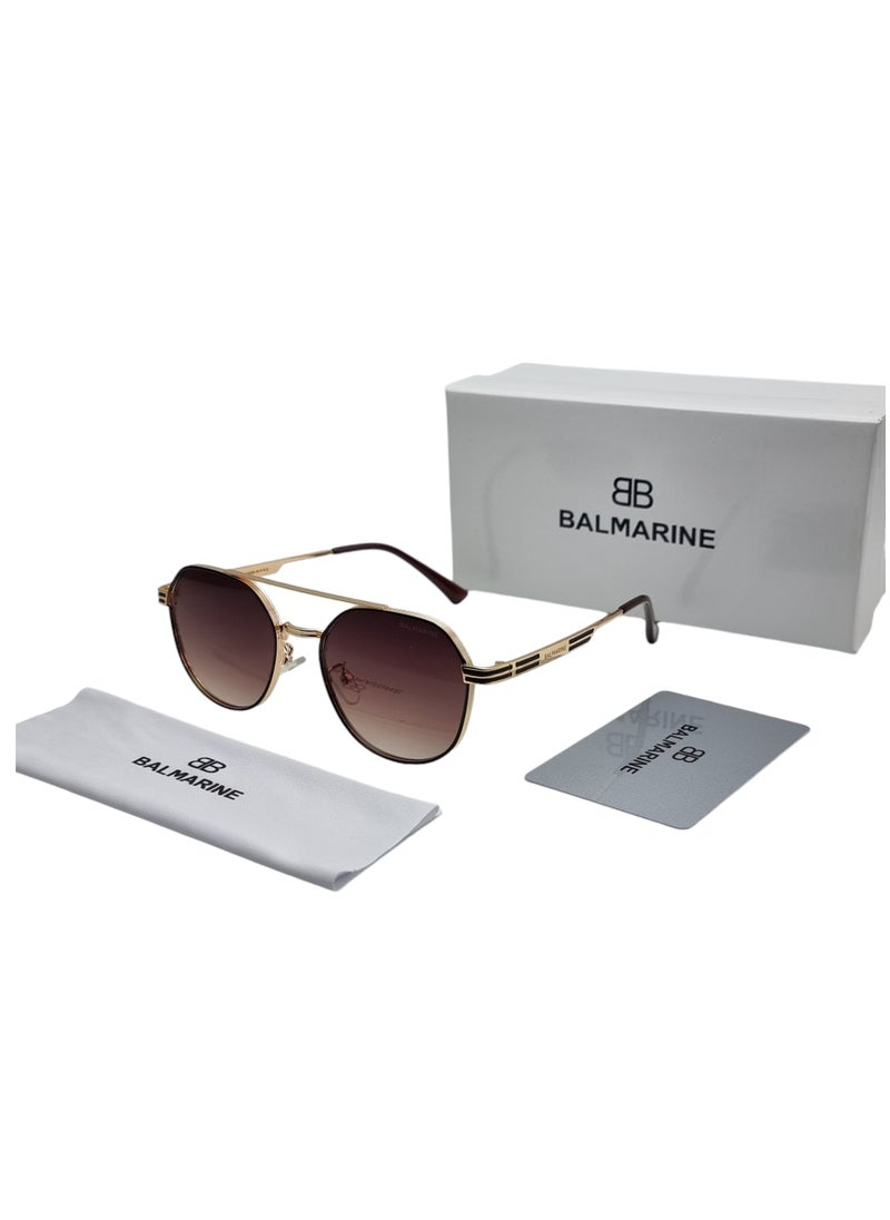 BALMARINE Unisex Round Edge Cut Sunglasses  - Image 1
