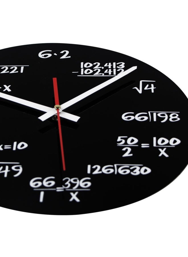 Timelike ساعة حائط فريدة من نوعها Timelike - تصميم حديث ساعة معادلة مبتكرة - كل ساعة محددة بمعادلة رياضية بسيطة (أسود) - Image 3