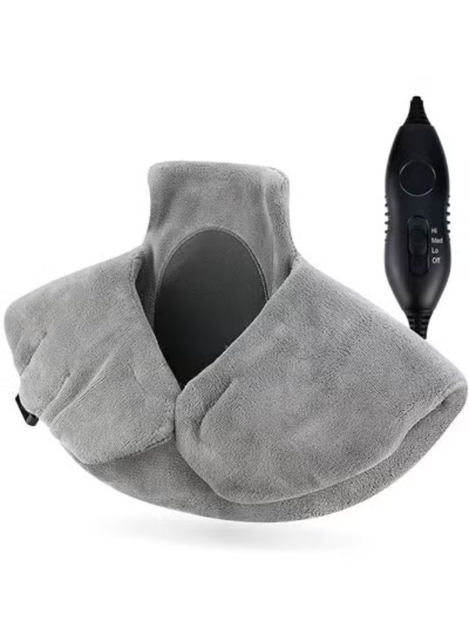 Electric Heating Pad for Targeted Pain Relief – Heated Wrap for Neck, Shoulder, Back & Headaches – 3 Heat Settings with Auto Shut-Off – FSA & HSA Eligible (Gray, 18" x 15", Medium) - Image 1