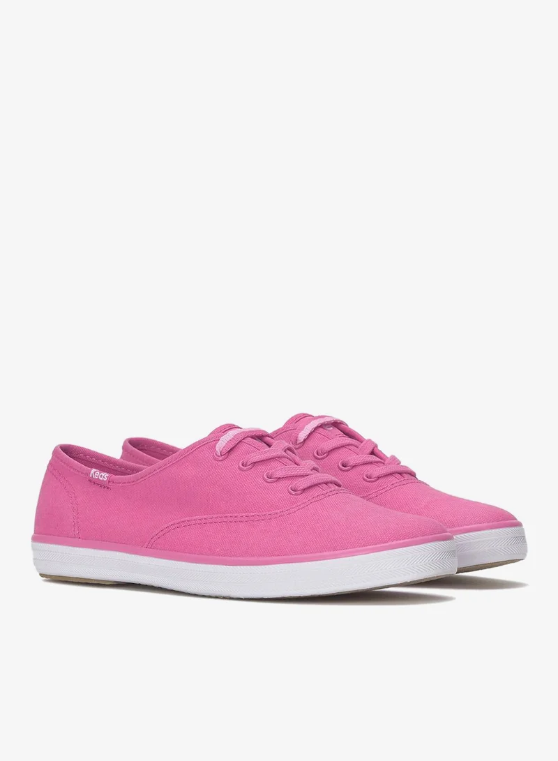 Keds Neon Pink Keds Women's Champion Canvas Lace Up  Casual Sneaker Pink for Women | Best Price UAE