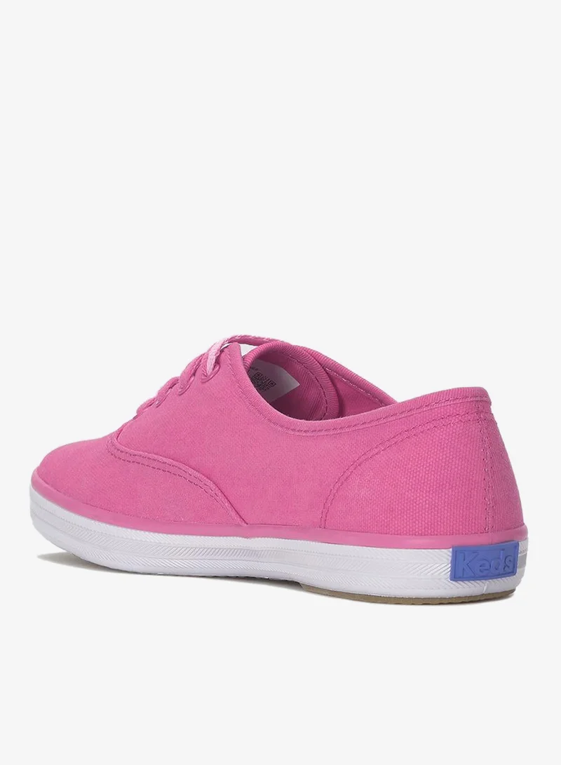 Keds Neon Pink Keds Women's Champion Canvas Lace Up  Casual Sneaker Pink for Women | Best Price UAE