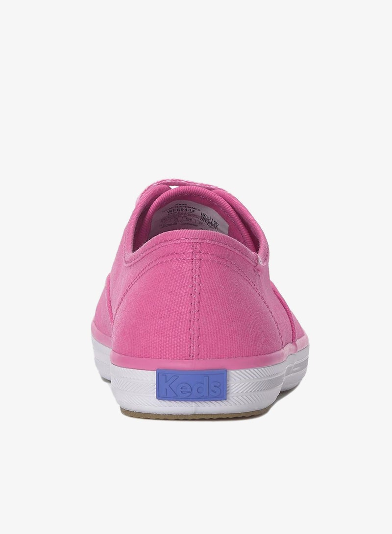 Keds Women's Champion Canvas Lace Up  Casual Sneaker Pink - Image 2