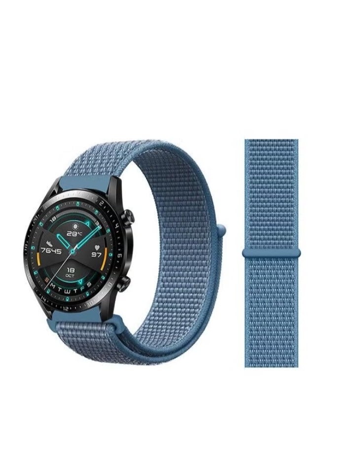 vesus - Stylish Nylon Replacement Band For Huawei Watch GT/GT2 Cape Blue - Image 1