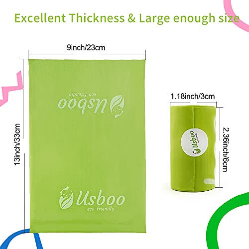 USBOO Disposable Diaper Bags for Baby, 20 Refill Rolls/300 Bags Waste Bags with Dispenser, Convenient and Quick Diaper Disposal, Unscented - Image 2