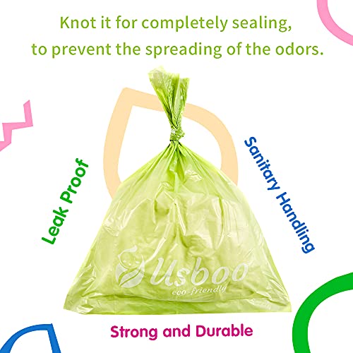 USBOO Disposable Diaper Bags for Baby, 20 Refill Rolls/300 Bags Waste Bags with Dispenser, Convenient and Quick Diaper Disposal, Unscented - Image 4