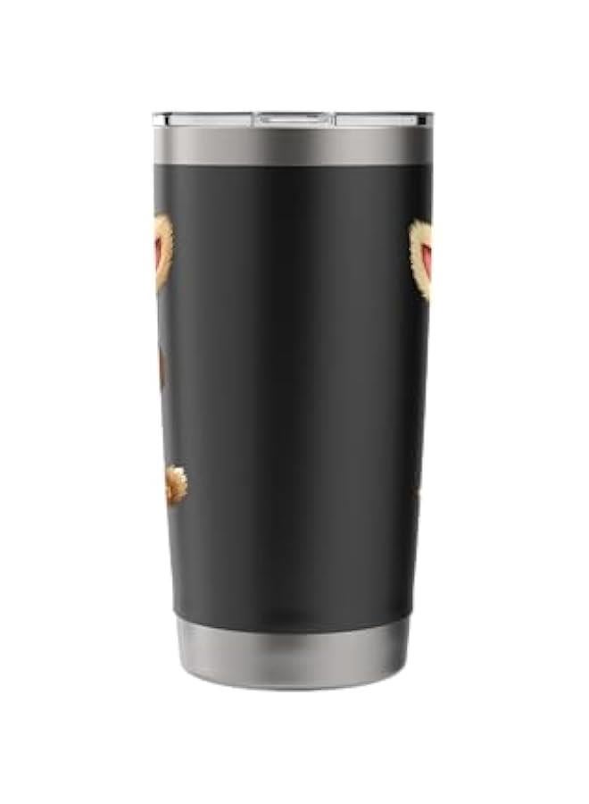 Labubu Cute Funny Monsters Brown Labubu Stainless Steel Insulated Tumbler - Image 4