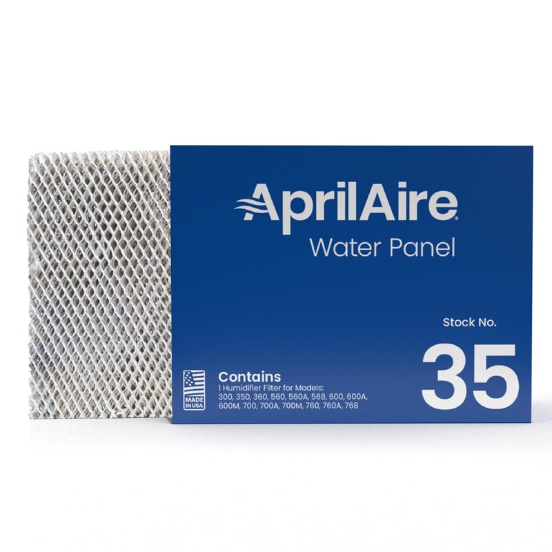 Aprilaire فلتر استبدال لوحة الماء لجهاز الترطيب AprilAire 35 لنماذج أجهزة الترطيب المنزلية AprilAire 300 350 360 560 560A 568 600 600A 600M 700 700A 700M 760 760A 768 عبوة من 2 - Image 1