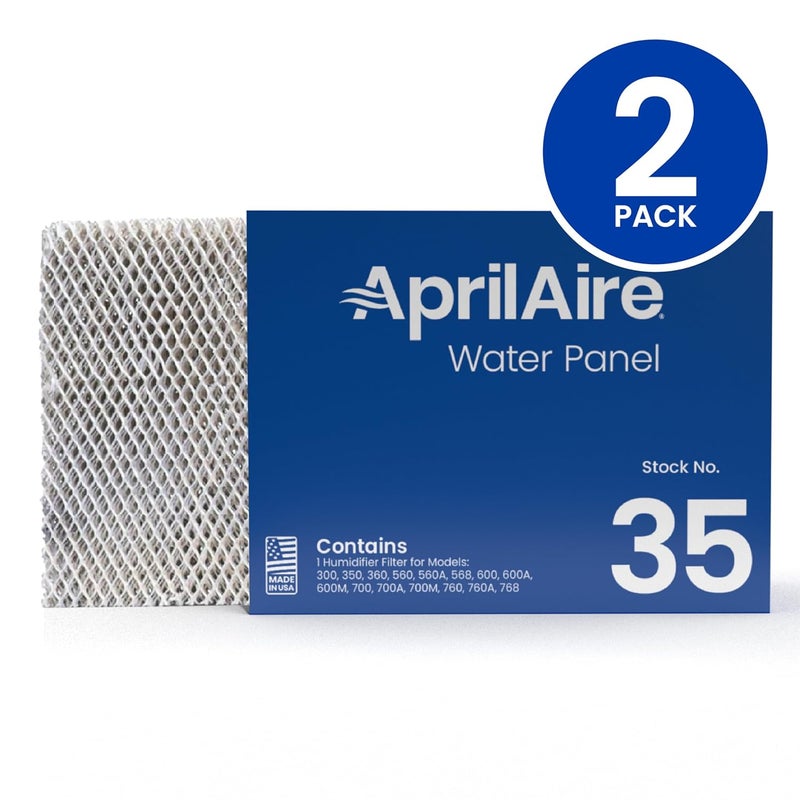 Aprilaire فلتر استبدال لوحة الماء لجهاز الترطيب AprilAire 35 لنماذج أجهزة الترطيب المنزلية AprilAire 300 350 360 560 560A 568 600 600A 600M 700 700A 700M 760 760A 768 عبوة من 2 - Image 2