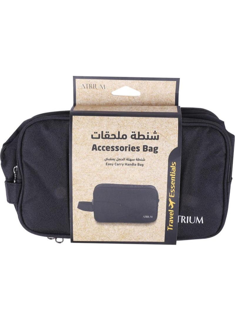 ATRIUM Travel Essentials Accessories Clutch Bag with Handle, Black - Image 2