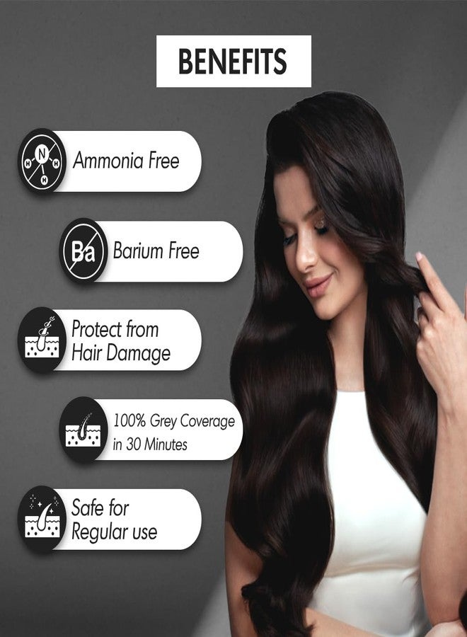 Elina Black Hair Color Powder 60Gm (Pack of 1) | Ammonia & Barium free Natural Organic Hair Color for Men & Women | Formulated with Natural Ingredients | Long Lasting Color - Image 4