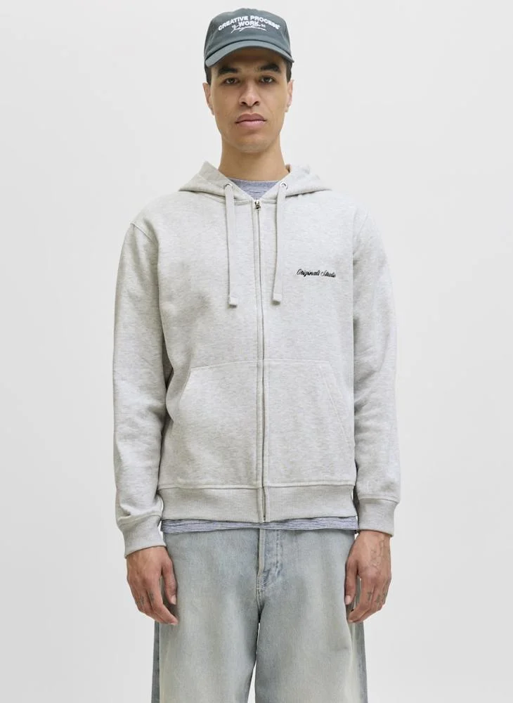 جاك اند جونز Logo Zip Through Hoodie
