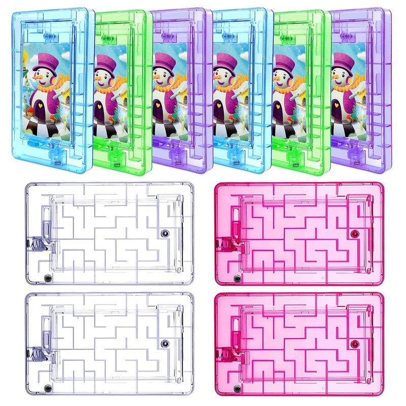 Plzoslly 10 Pieces Money Puzzle Gift Boxes Card Holder Maze Puzzle Plastic Puzzle Card Holder Maze Card Box - Image 3