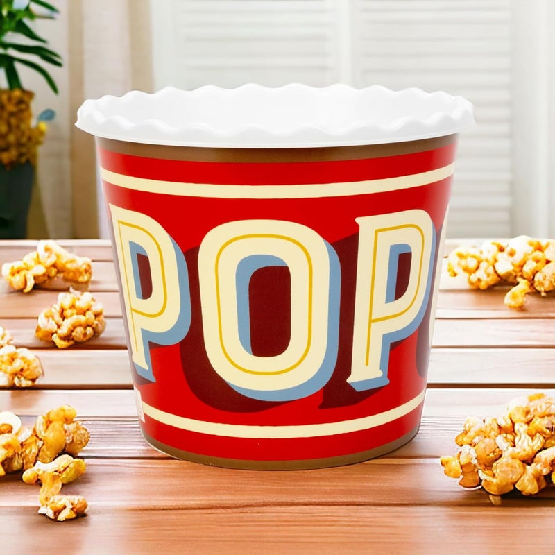 ONONEXPRESS Modern Style Reusable Plastic Popcorn BoxPopcorn ContainersPopcorn Bowls Set for Movie Theater Night  BPA Free  4 Pack  75 oz Popcorn Mix E - Image 2