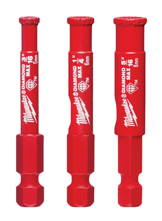 Milwaukee 49-56-0500 Diamond Max Diamond Grit Hole Saw 3 Piece Set 49560500 0 - Image 1