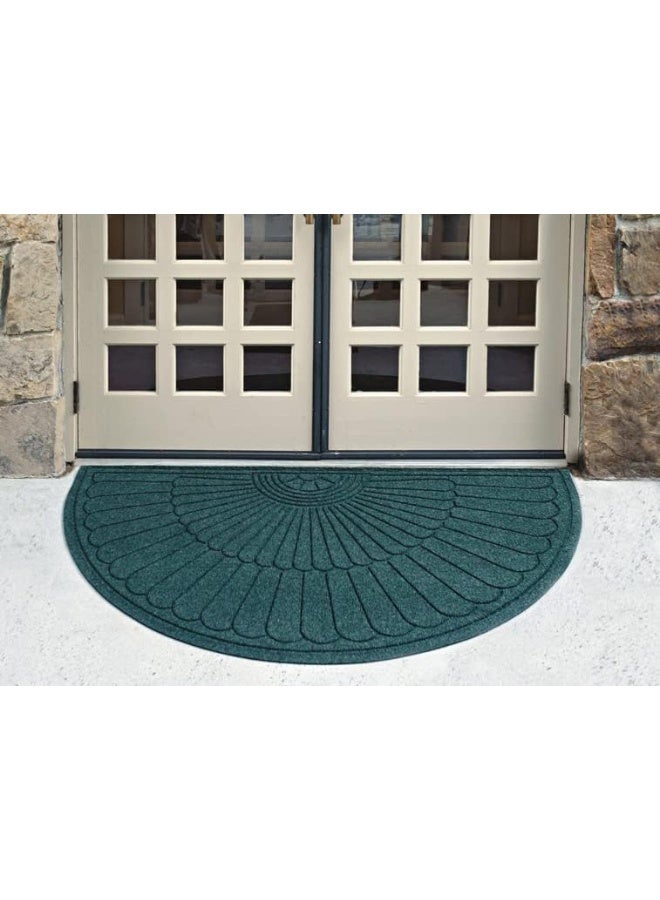 Door Mat/Bathroom Mat Half Oval Shape with Rubber Back Grip-50x80 cm - Image 5