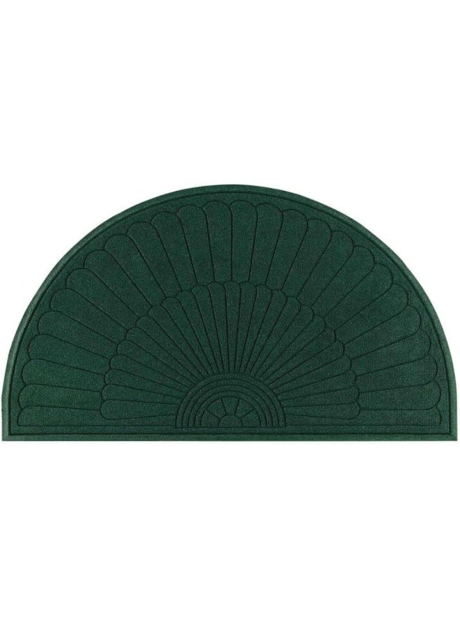 Door Mat/Bathroom Mat Half Oval Shape with Rubber Back Grip-50x80 cm - Image 3