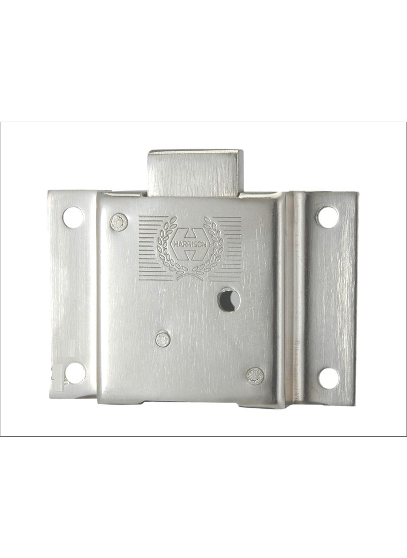 Harrison H0564 75mm Iron Six Lever Double Action Furniture Lock Set Silver