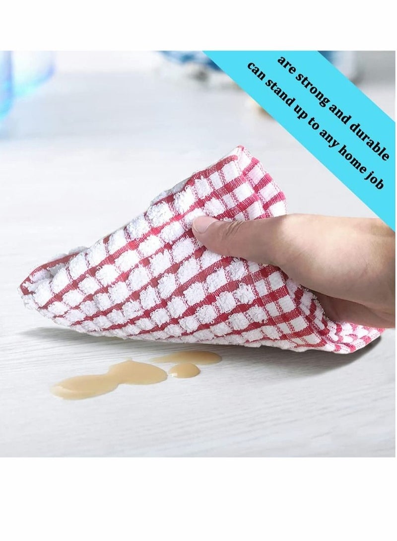 Excefore Kitchen Dish Towels, 16 Inch x 25 Inch Bulk Cotton Kitchen Towels, 6 Pack Dish Cloths for Dish Rags for Drying Dishes Clothes and Dish Towels - Image 4