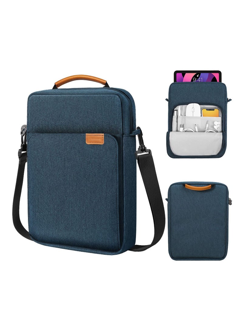 SYOSI - 9 To 11 Inch Tablet Sleeve Bag Fits for iPad air 5 10.Inches 2022 iPad Pro 11 M2 2022 to 2018 iPad 10th 10.9 Air 4 10.9 Tab S8 2022 Handle Carrying Case with Shoulder Strap Dark Blue - Image 1