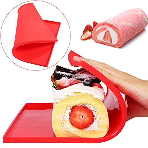Luck Love 2 Pcs Swiss Roll Cake Mat Flexible Baking Tray Jelly Roll Pan Silicone Cookies Mold Bakeware - Image 2