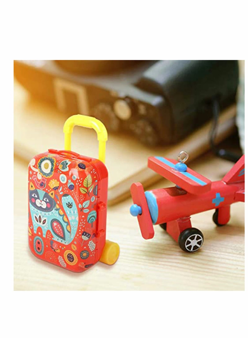 SYOSI 3Pcs lovely Mini Travel Suitcase Box Candy Box Doll Role Play Toys Kids Dollhouse Accessories for Barbie Wedding Decoration Girl Pretend Yoy Play House Toys Girls' Coin Purse - Image 2