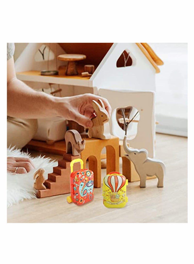 SYOSI 3Pcs lovely Mini Travel Suitcase Box Candy Box Doll Role Play Toys Kids Dollhouse Accessories for Barbie Wedding Decoration Girl Pretend Yoy Play House Toys Girls' Coin Purse - Image 4