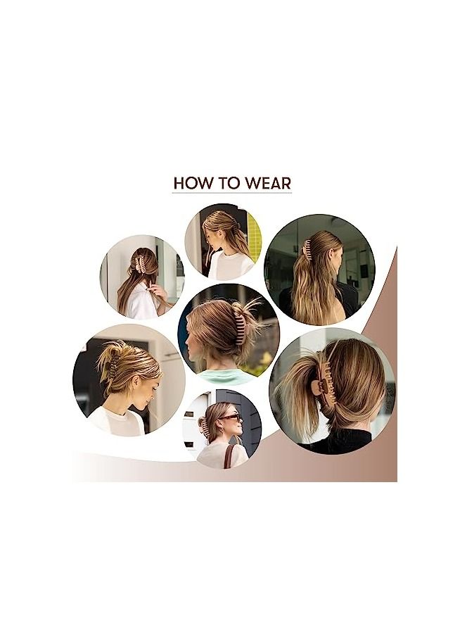 ORiTi 4PCS Large Claw Clips For Girls Hair Claw Big Hair Clips For Thick Hair - Image 5