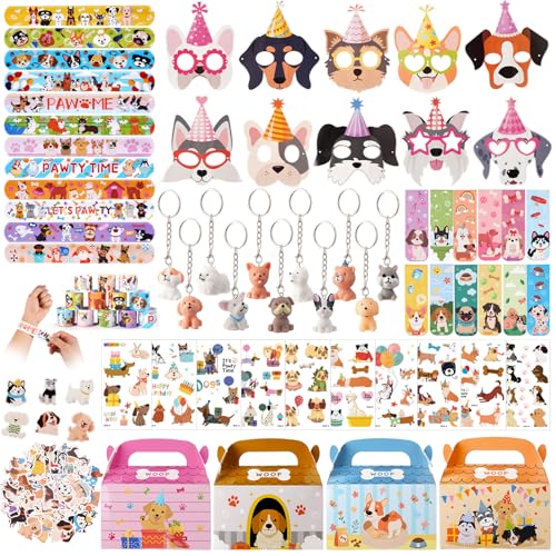 Vanblue 122 Pcs Dog Party Favors Puppy Birthday Decorations for Kids Classroom School Reward Gift Prizes Adopt a Puppy Themed Party SuppliesDog Pinata Goodie Bag Stuffers for Boys Girls - Image 1