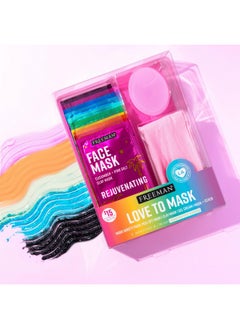Freeman Freeman 14 Piece Love To Mask Variety Pack, Face Masks For All Skin Types, Hydrate, Detoxify, & Clear Skin, Exfoliating Scrub, Bonus Headband & Skin Buffer, Stocking Stuffer, Cruelty-Free & Vegan  - Image 5