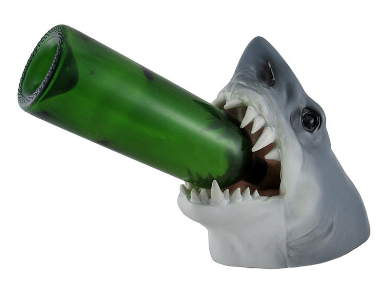Zeckos Parched Predator Shark Head Wine Bottle Holder - Image 5