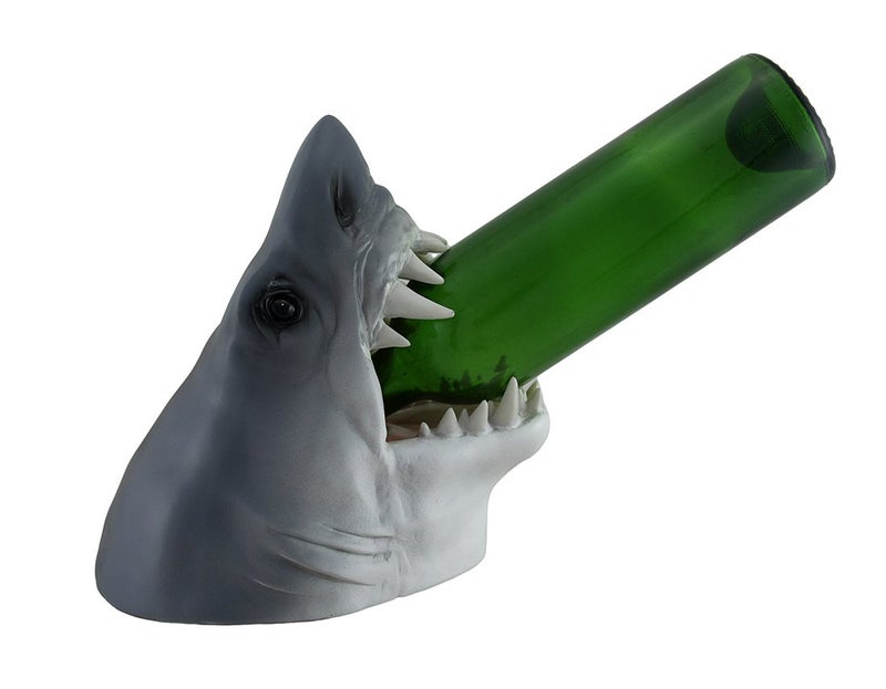 Zeckos Parched Predator Shark Head Wine Bottle Holder - Image 4