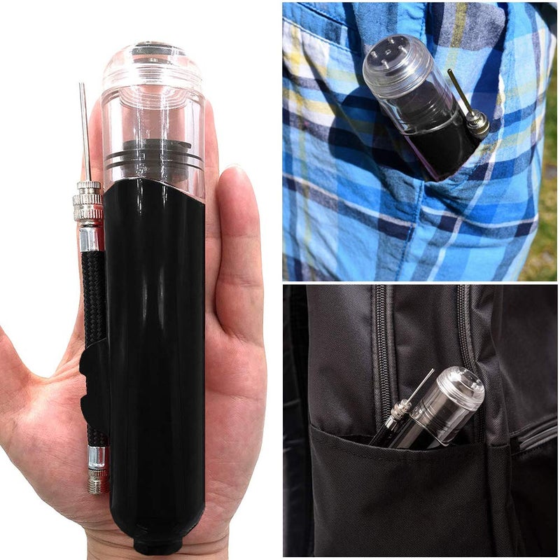 Haploon 2PCS Ball Pumps with 5pcs Needles, Haploon Air Pump for Balls Portable Two-Way Quicker-Fill Hand Air Pump for Inflatables Soccer Basketball Volleyball Football Yoga Sport Balls Pool Floats Bike Tire - Image 5