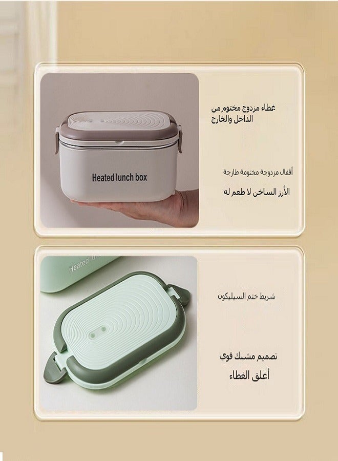 304 Stainless Steel Electric Lunch Box with Constant Temperature Heating | No Water Required, Food-Grade, Plug-In Bento Box - Image 4