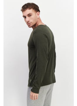 Outdoor Life Men Sportswear Fit Long Sleeve Training T-Shirt, Olive  - Image 3