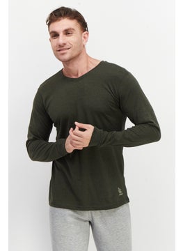 Outdoor Life Men Sportswear Fit Long Sleeve Training T-Shirt, Olive  - Image 1