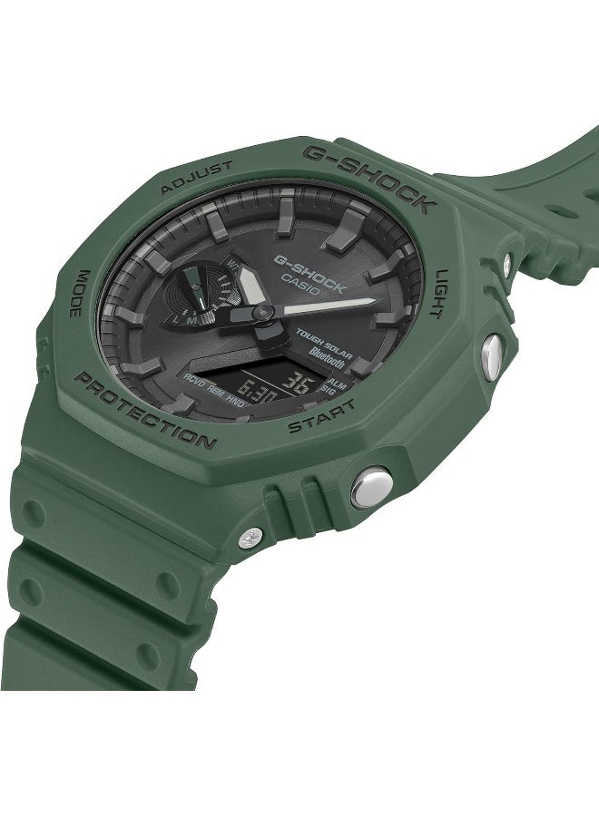 Casio G-Shock Watch - GA-B2100-3ADR Black Dial, Green Band - Image 4