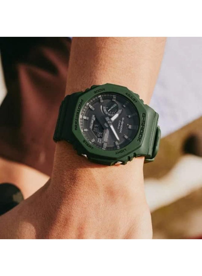 Casio G-Shock Watch - GA-B2100-3ADR Black Dial, Green Band - Image 3