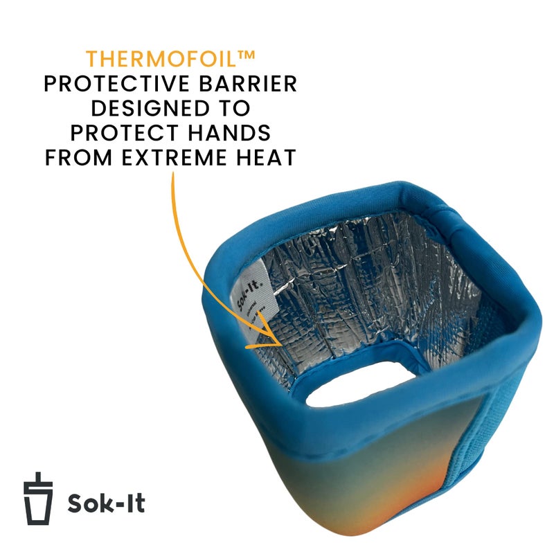 Sok It Hot Sok Coffee & Tea Reusable Insulated Neoprene Cup Sleeve (Black) - Image 2