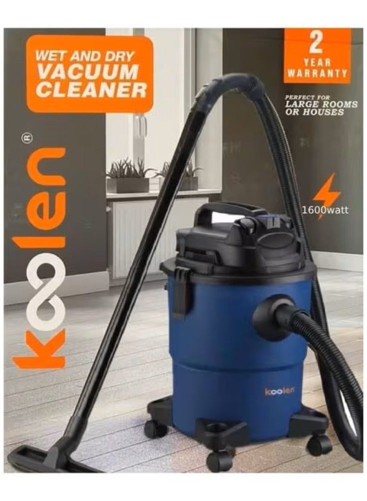 KOOLEN Dry Drum Vacuum Cleaner 20 L 1600 W 806.101.006 Yellow - Image 3