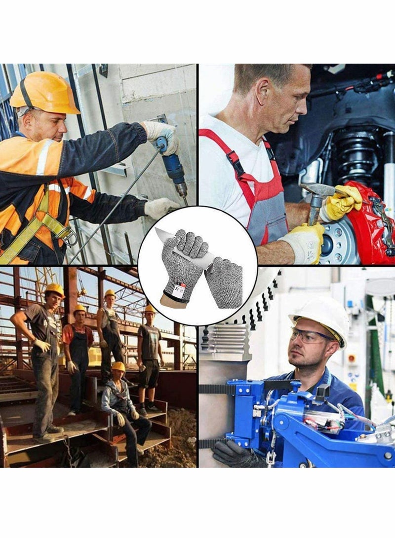 Food Grade Cut Resistant Gloves for Meal Prep and Crafts Level 5 Knife Protection 2 Pairs (M+L) Ideal for Kitchen and Outdoor Use - Image 4