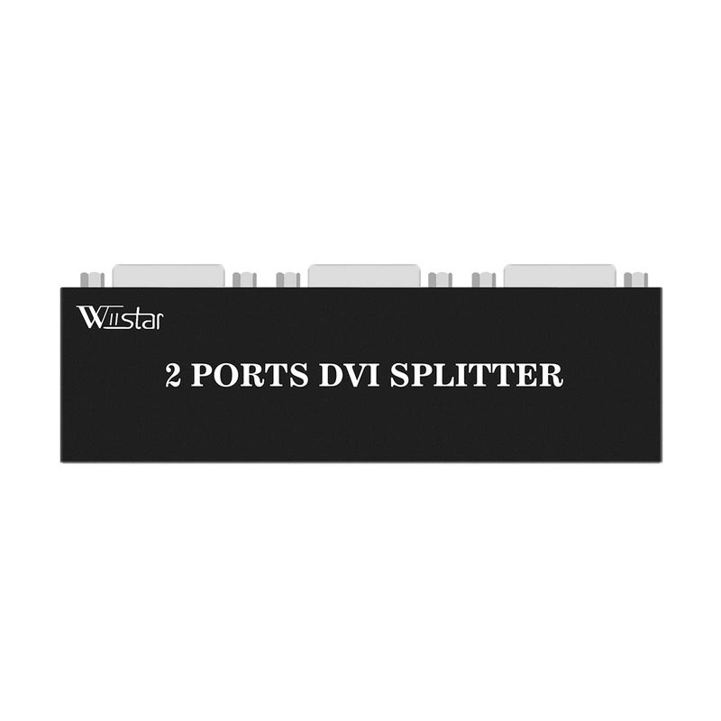 موزع DVI Wiistar 1 في 2 مخرج 2 منفذ توزيع فيديو DVI 1x2 دقة تصل إلى 1080P لجهاز الكمبيوتر المحمول DVR جهاز العرض HDTV