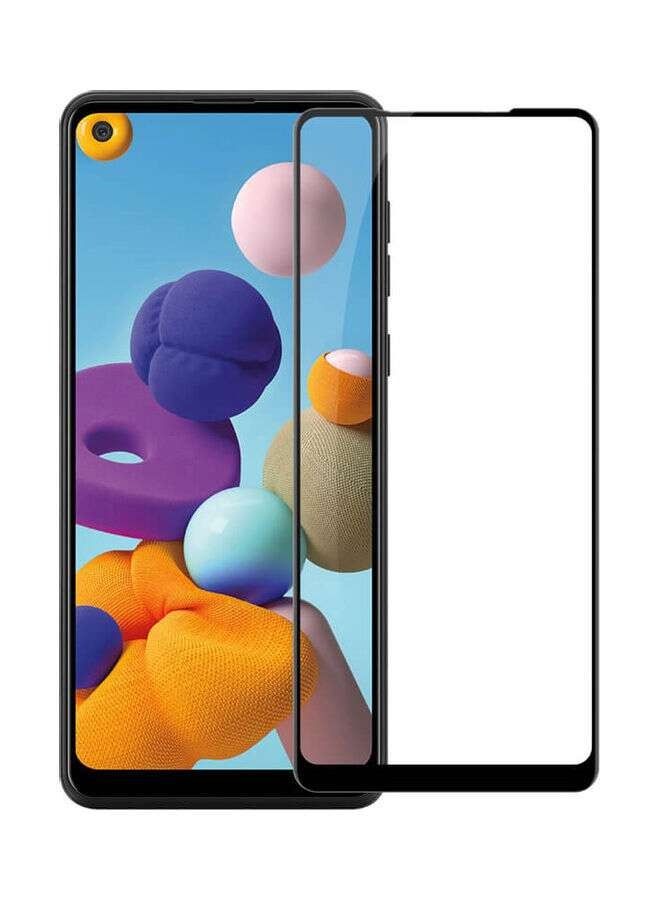 BORTONY Tempered Glass Screen Protector For Samsung Galaxy A21 Black/Clear - Image 1